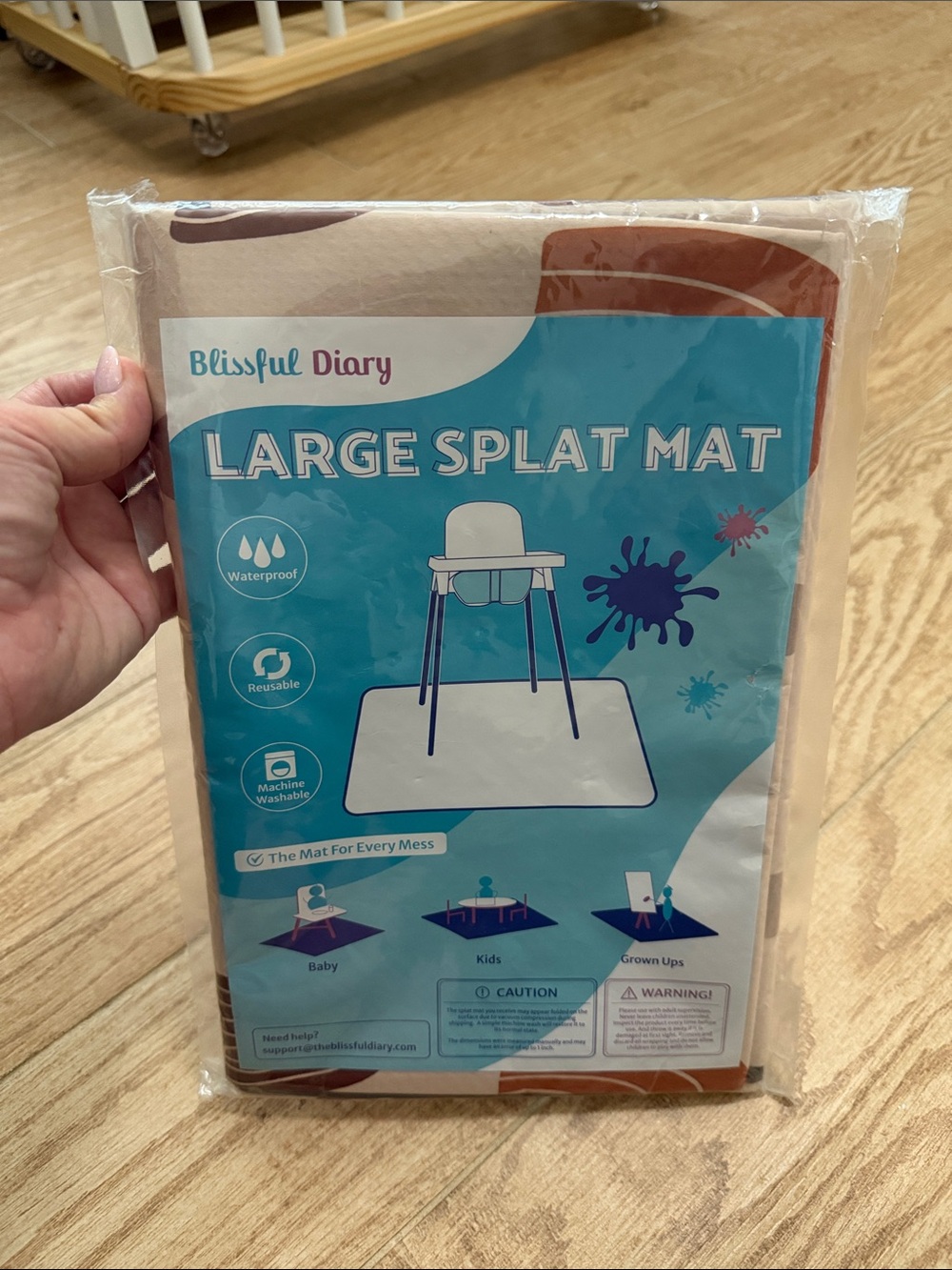 Blissful Diary Large Splat Mat - Blue and Brown